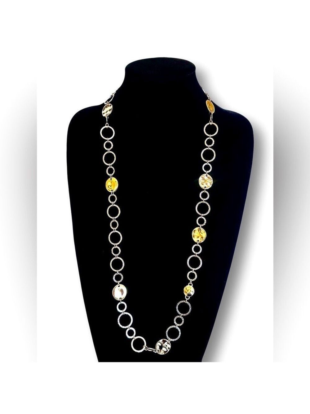 CHICO's Two-tone Gold and Silver Long Layering Necklace NWT​
